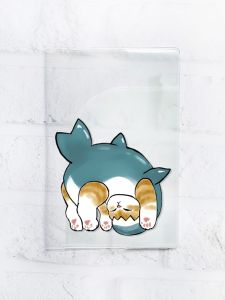 Обкладинка паспорт книжечку :: Котик-акула (принт 378)