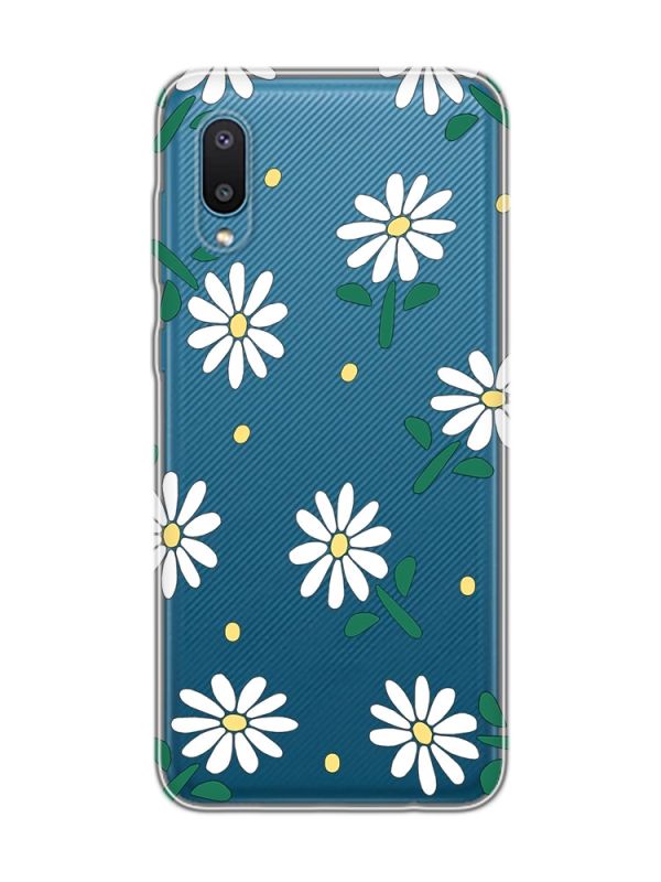 Прозорий чохол на Samsung Galaxy A02/A022 (2021) :: Ромашки (принт 368)
