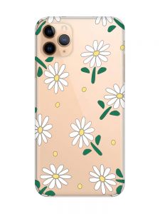 Прозорий чохол на iPhone 11 Pro Max (6,5) :: Ромашки (принт 368)