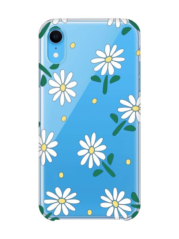 Прозорий чохол на iPhone XR :: Ромашки (принт 368)