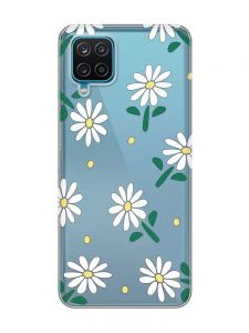 Прозорий чохол на Samsung Galaxy A12 4G :: Ромашки (принт 368)