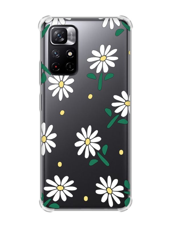 Чохол з потовщеними кутами на Xiaomi Redmi Note 11 5G :: Ромашки (принт 368)