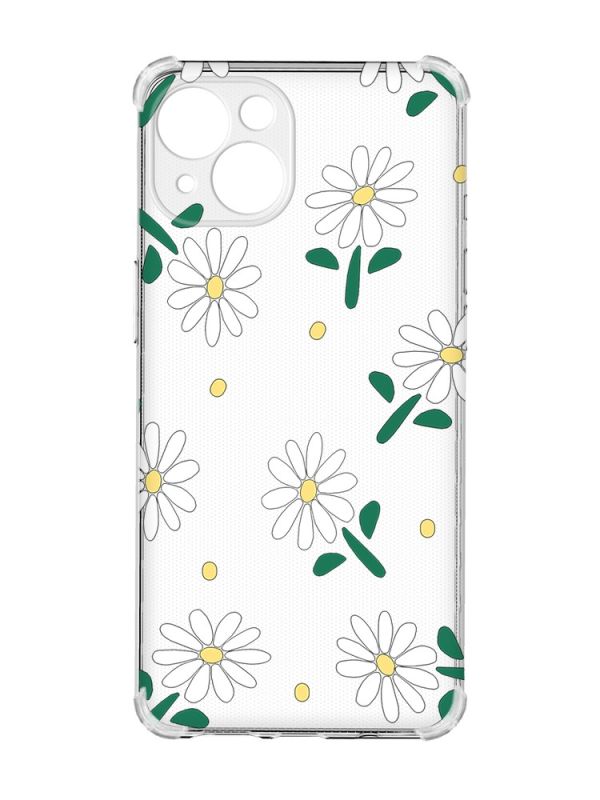 Чохол із потовщеними кутами на iPhone 15 :: Ромашки (принт 368)
