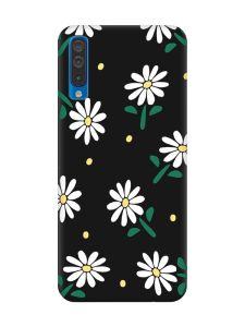 Матовий чорний чохол на Samsung Galaxy A50 (2019) A505/A30s :: Ромашки (принт 368)