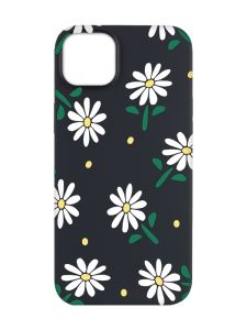 Матовий чорний чохол на Apple iPhone 14 Plus :: Ромашки (принт 368)