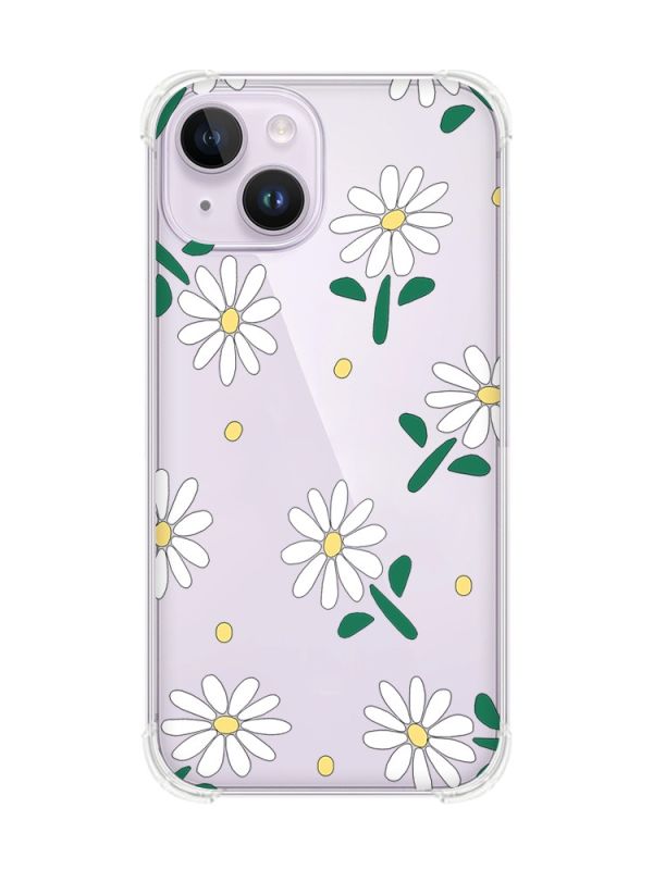 Чохол із потовщеними кутами на iPhone 14 :: Ромашки (принт 368)