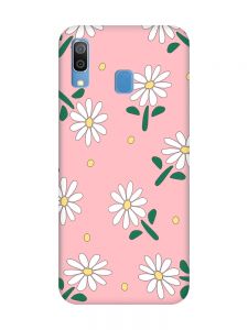 Матовий рожевий чохол на Samsung Galaxy A30 (2019) / A20 (2019) :: Ромашки (принт 368)