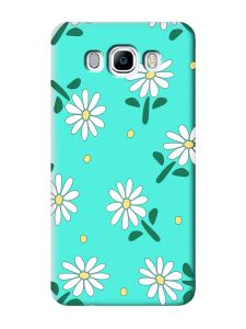 Матовий бірюзовий чохол на Samsung Galaxy J7(2016) J710 :: Ромашки (принт 368)