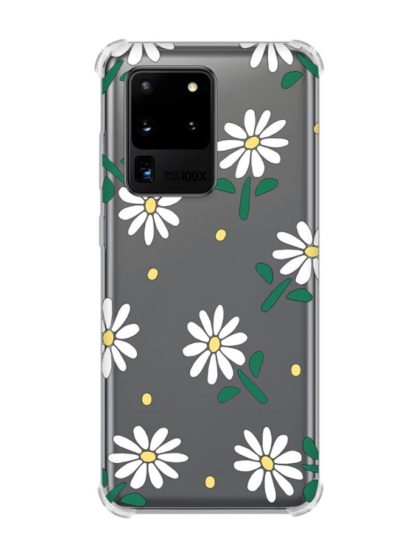 Чохол з потовщеними кутами на Samsung Galaxy S20 Ultra :: Ромашки (принт 368)