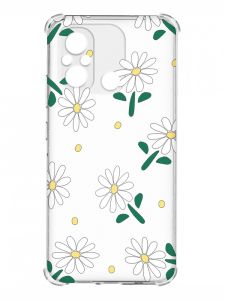 Чохол з потовщеними кутами на Xiaomi Redmi 12C :: Ромашки (принт 368)