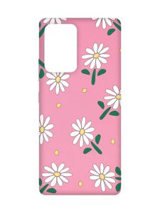 Матовий рожевий чохол на Samsung Galaxy A52 :: Ромашки (принт 368)