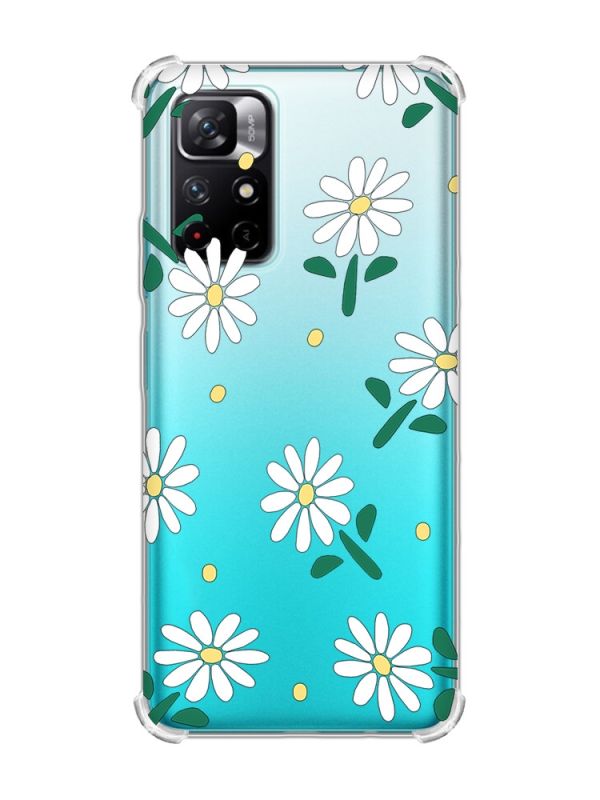 Чохол з потовщеними кутами на Xiaomi Redmi Note 11 4G :: Ромашки (принт 368)