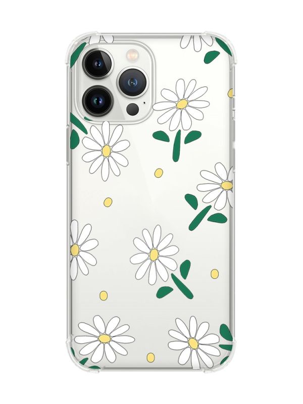 Чохол із потовщеними кутами на iPhone 14 Pro :: Ромашки (принт 368)