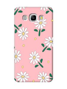 Матовий рожевий чохол на Samsung Galaxy J5(2016) J510 :: Ромашки (принт 368)