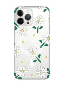 Магнітний чохол на iPhone 14 Pro Max із підтримкою MagSafe :: Ромашки (принт 368)