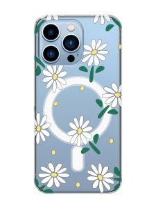 Магнітний чохол на iPhone 13 Pro Max із підтримкою MagSafe :: Ромашки (принт 368)