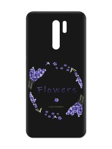 Матовий чорний чохол на Xiaomi Redmi 9 :: Лавандовий віночок (принт 19)