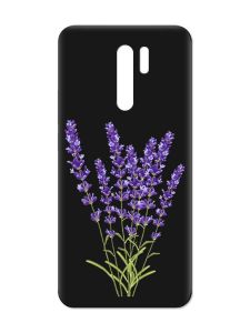 Матовий чорний чохол на Xiaomi Redmi 9 :: Лаванда (принт 28)