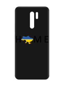 Матовий чорний чохол на Xiaomi Redmi 9 :: Дім Україна (принт 72)