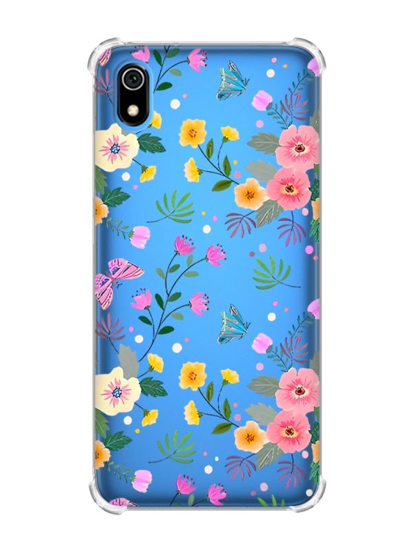 Чохол з потовщеними кутами для Xiaomi Redmi 7A :: Квітковий фон (принт 369)