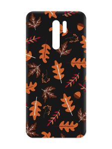 Матовий чорний чохол на Xiaomi Redmi 9 :: Осінь (принт 107)