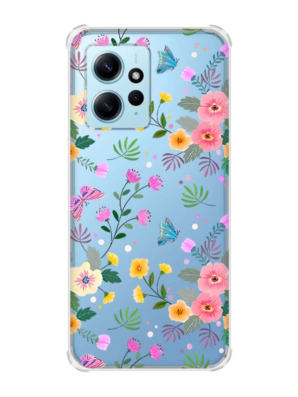 Чохол з потовщеними кутами на Xiaomi Redmi Note 12 4G :: Квітковий фон (принт 369)