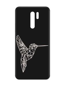 Матовий чорний чохол на Xiaomi Redmi 9 :: Колібрі (принт 123)