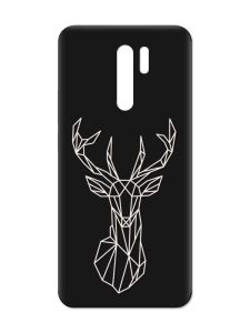 Матовий чорний чохол на Xiaomi Redmi 9 :: Олень (принт 129)
