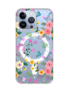 Магнітний чохол на iPhone 13 Pro (6.1) із підтримкою MagSafe :: Квітковий фон (принт 369)