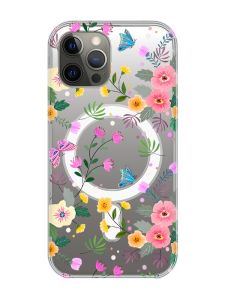 Магнітний чохол на iPhone 12 Pro Max із підтримкою MagSafe :: Квітковий фон (принт 369)