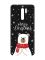 Матовий чорний чохол на Xiaomi Redmi 9 :: Ведмедик. З Різдвом (принт 146)