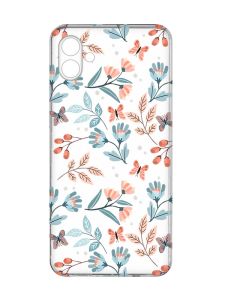 Прозорий чохол на Samsung Galaxy A04e/A042 :: Квітковий фон (принт 370)