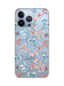 Прозорий чохол на Apple iPhone 13 Pro :: Квітковий фон (принт 370)