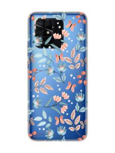 Прозорий чохол на Xiaomi Redmi 10C :: Квітковий фон (принт 370)