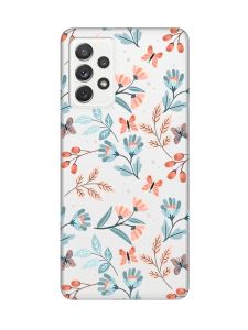 Прозорий чохол на Samsung Galaxy A72 (A725) :: Квітковий фон (принт 370)