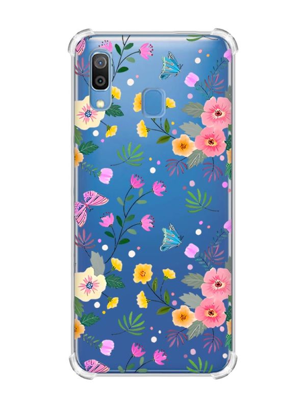 Чохол з потовщеними кутами на Samsung Galaxy A30 (2019) / A20 (2019) :: Квітковий фон (принт 369)