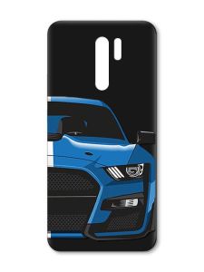 Матовий чорний чохол на Xiaomi Redmi 9 :: Авто синє (принт 229)