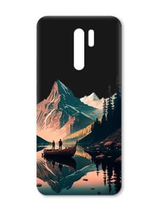 Матовий чорний чохол на Xiaomi Redmi 9 :: Човен. Пейзаж (принт 246)