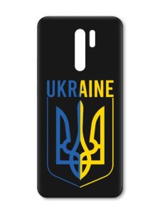 Матовий чорний чохол на Xiaomi Redmi 9 :: Тризуб (патріотичний принт 254)