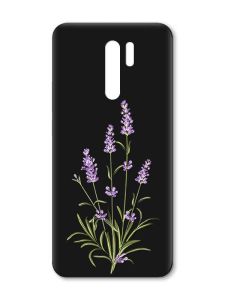 Матовий чорний чохол на Xiaomi Redmi 9 :: Гілочки лаванди (принт 266)