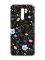 Матовий чорний чохол на Xiaomi Redmi 9 :: Квітковий фон (принт 267)