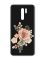 Матовий чорний чохол на Xiaomi Redmi 9 :: Троянди (принт 275)