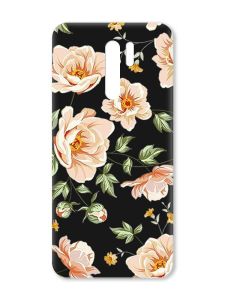 Матовий чорний чохол на Xiaomi Redmi 9 :: Квіти пастельні (принт 277)
