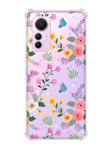 Чохол з потовщеними кутами на Xiaomi 12 Lite :: Квітковий фон (принт 369)