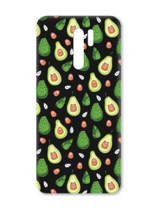 Матовий чорний чохол на Xiaomi Redmi 9 :: Авокадо з котиками (принт 301)