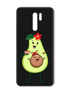 Матовий чорний чохол на Xiaomi Redmi 9 :: Малюк Авокадо (принт 309)