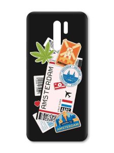 Матовий чорний чохол на Xiaomi Redmi 9 :: Подорожі. Амстердам (принт 327)