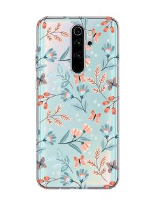 Прозорий чохол на Xiaomi Redmi Note 8 Pro :: Квітковий фон (принт 370)