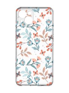 Прозорий чохол із захистом камер на iPhone 15 Plus :: Квітковий фон (принт 370)