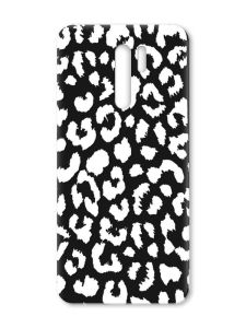Матовий чорний чохол на Xiaomi Redmi 9 :: Леопардовий принт Білий (принт 375)
